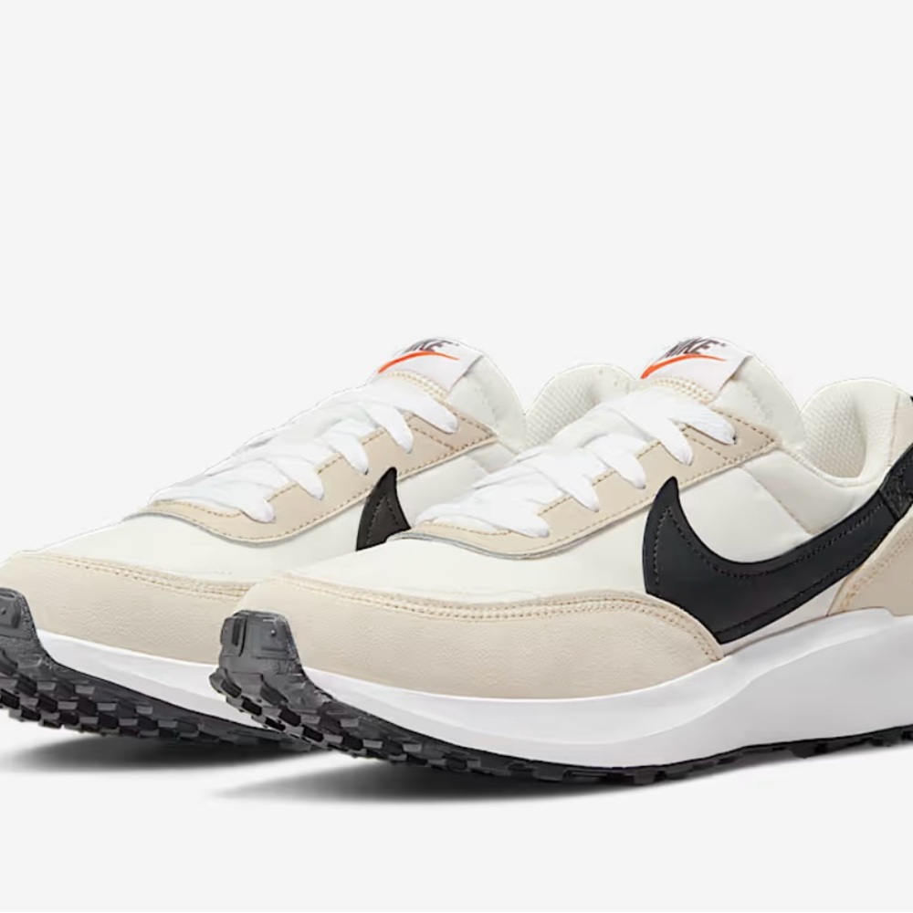Nike Cream and Black Running Shoes